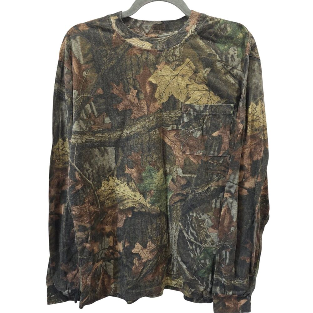 Fieldline Advantage Timber Camo Pocket Long Sleeve Hunting‎ Shirt Mens M